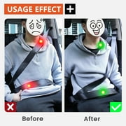 2Pcs Seat Belt Clips, Seatbelt Adjuster for Everyone, Premium Plastic Comfort Universal Auto Shoulder Neck Strap Positioner, Black